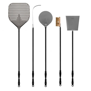 Alfa 48-Inch 5-Piece Pizza Peel Set - Black - AC-5PCLGPEELSET